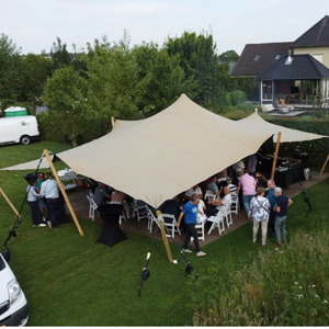 Complete Stretchtent set van 7,5 × 10,5 meter Complete Stretchtent set van 7,5 × 10,5 meter