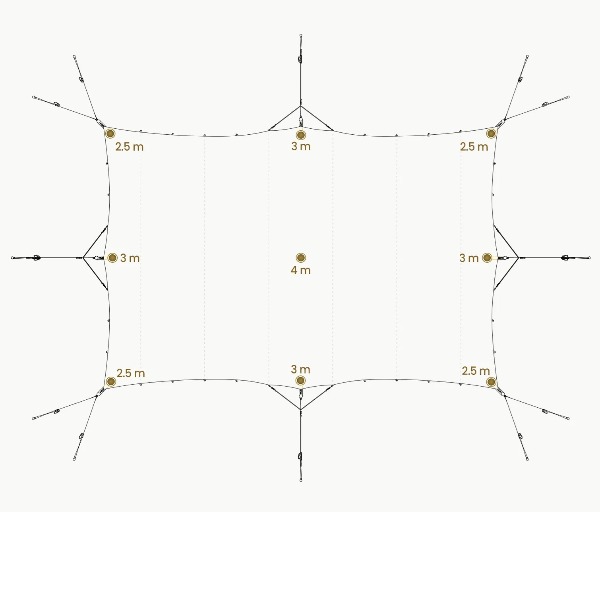Complete Stretchtent set van 9 × 6 meter Complete Stretchtent set van 9 × 6 meter