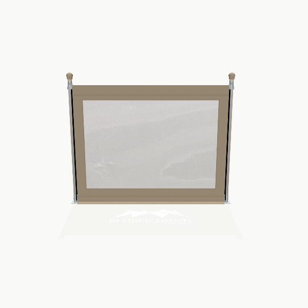 Zijwand met raam, 2,5 meter