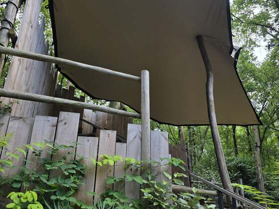 Stretchtent als overkapping in DierenPark Amersfoort