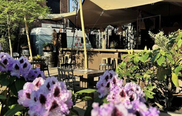Stretchtent bij Luck Cafe te Dinxperlo